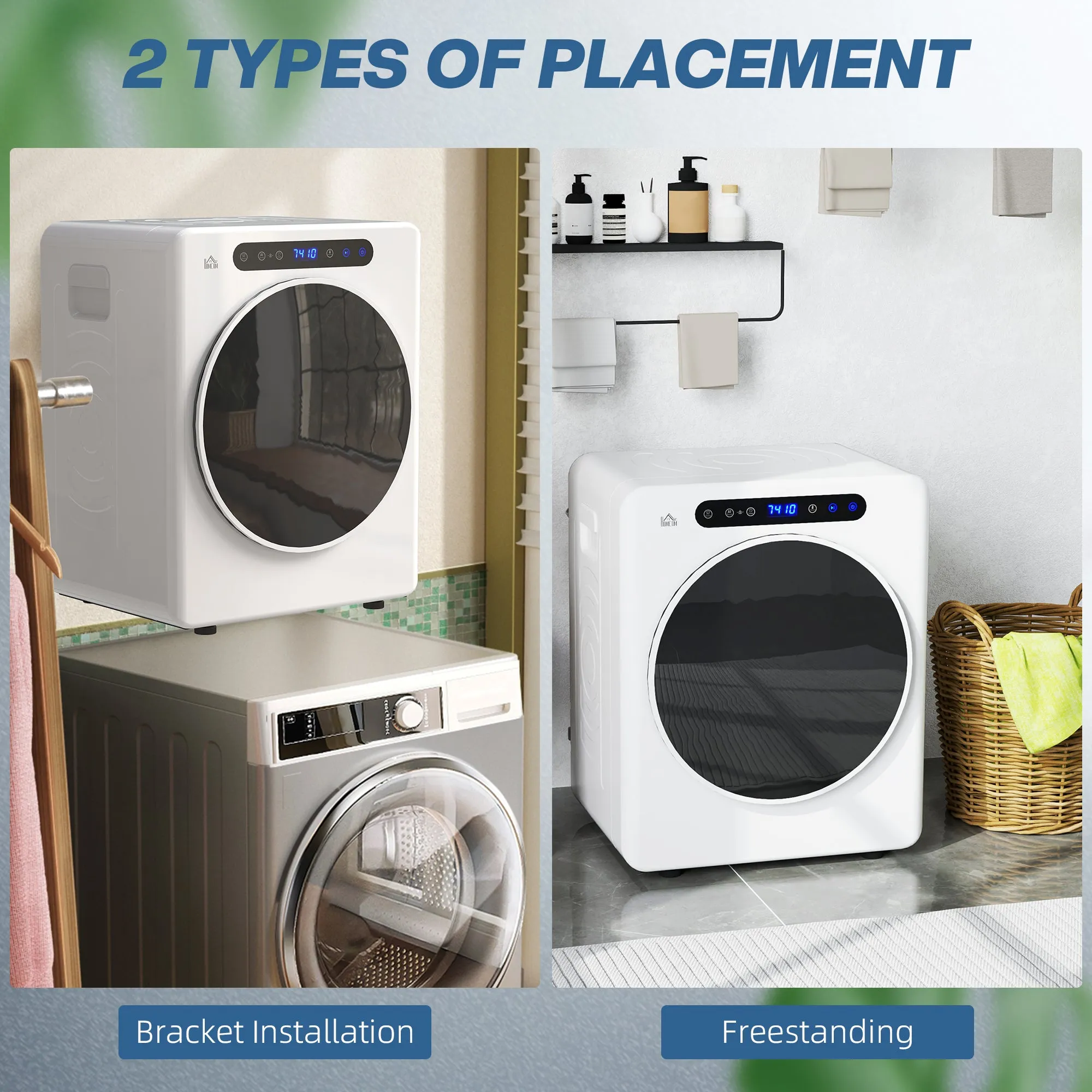 4kg Compact 40-60℃  Tumble Dryer - White