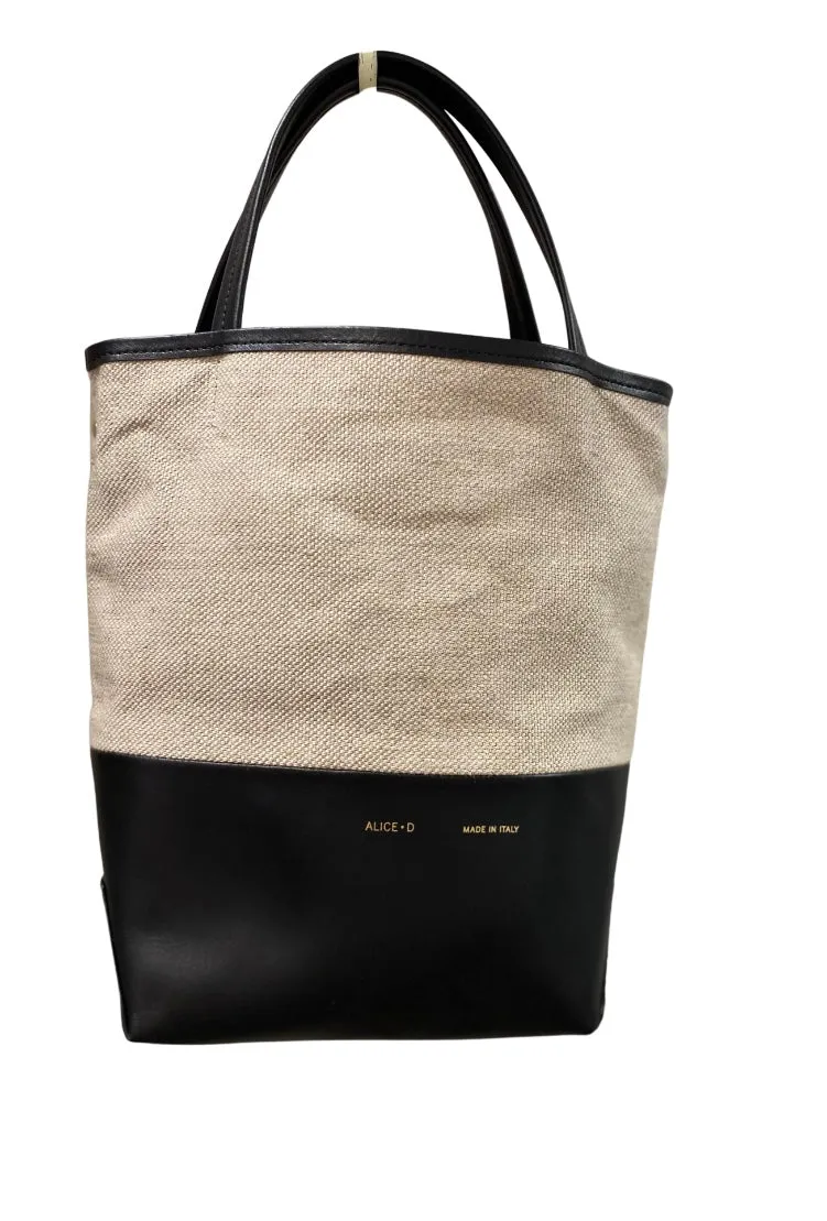 ALICE D.~ Small bag- Leather/canvas small bag