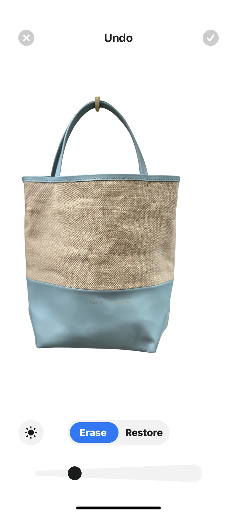 ALICE D.~ Small bag- Leather/canvas small bag