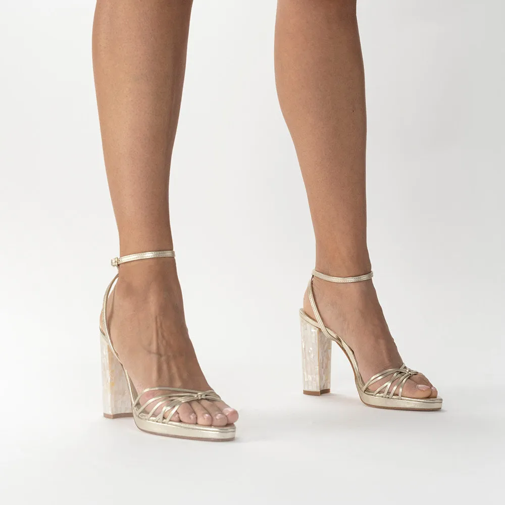 Bianca Strappy Gold Sandal