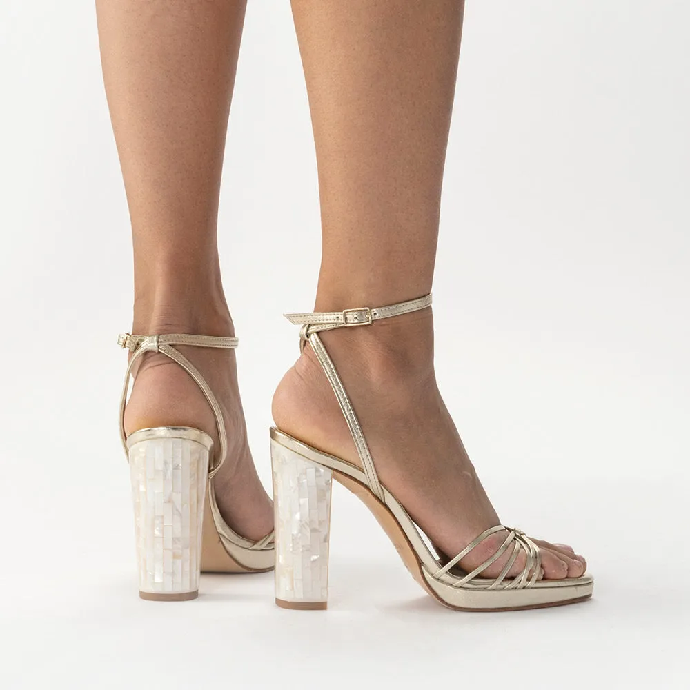 Bianca Strappy Gold Sandal