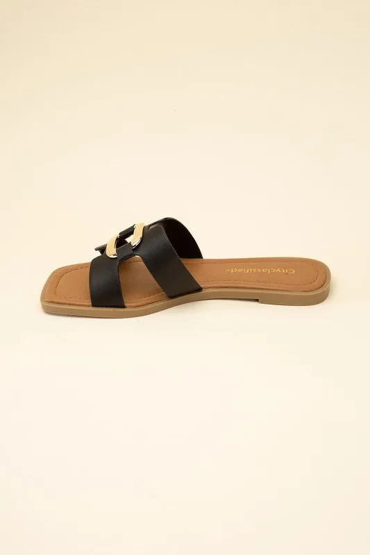 Brittany Feng Buckle Slides