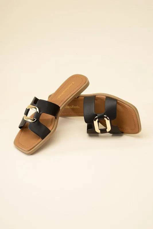 Brittany Feng Buckle Slides