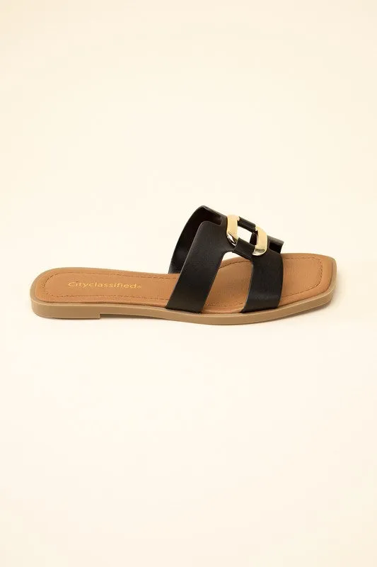 Brittany Feng Buckle Slides