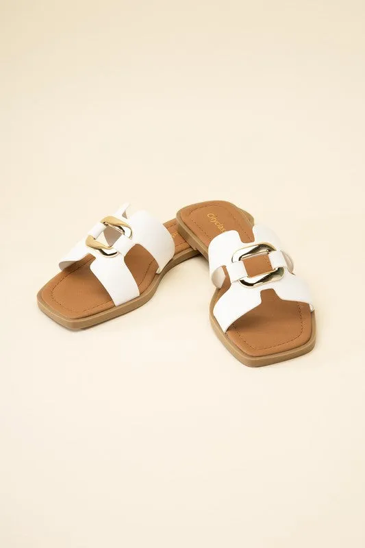 Brittany Feng Buckle Slides