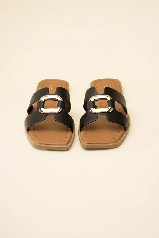 Brittany Feng Buckle Slides