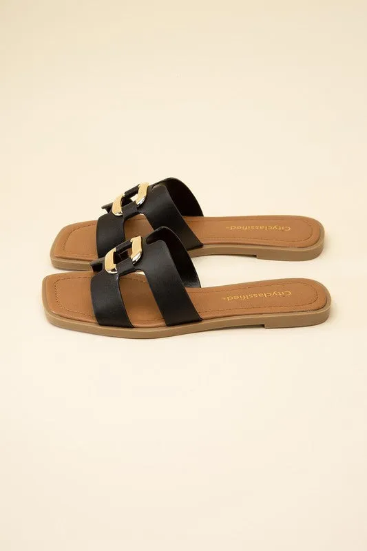 Brittany Feng Buckle Slides