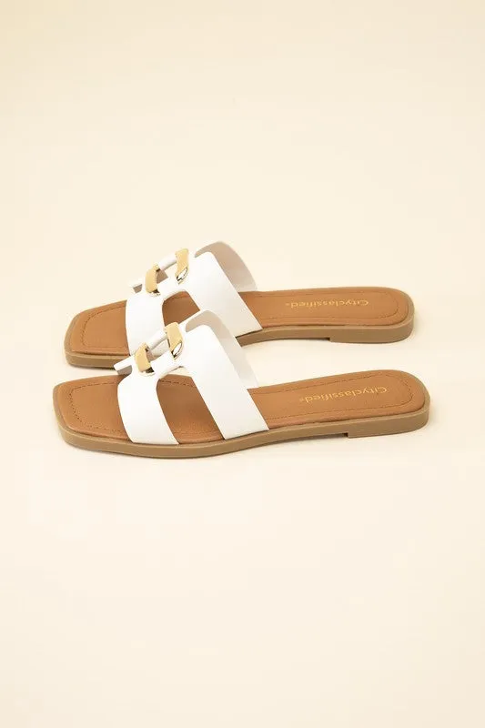Brittany Feng Buckle Slides