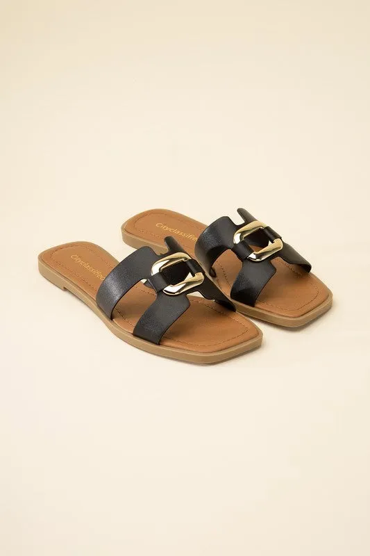Brittany Feng Buckle Slides