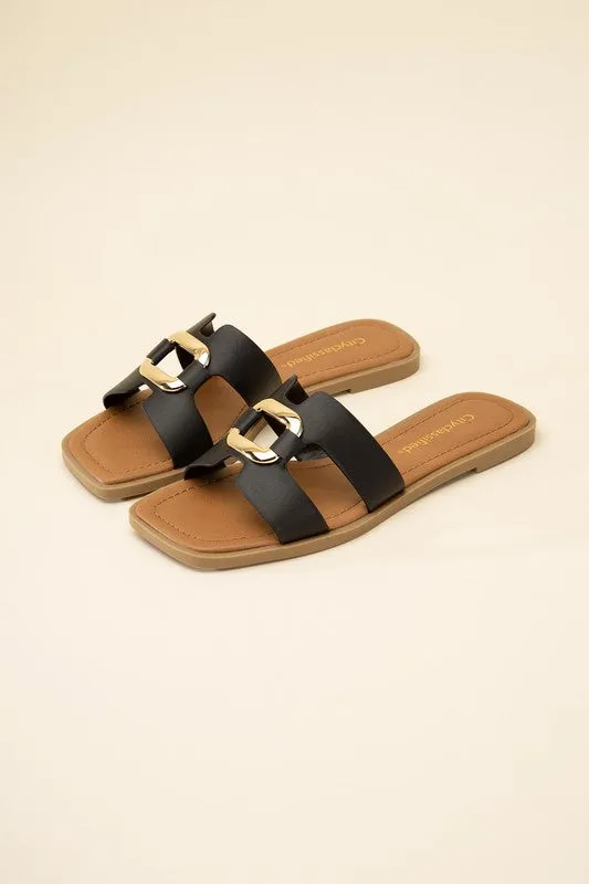 Brittany Feng Buckle Slides