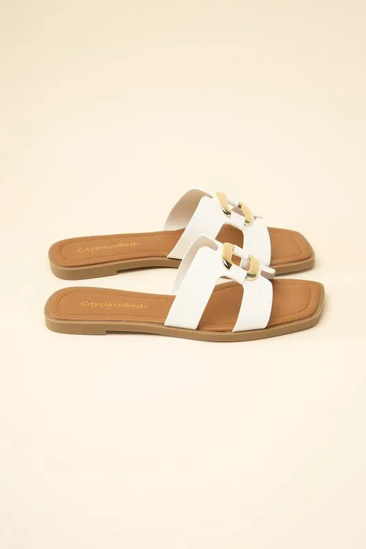 Brittany Feng Buckle Slides