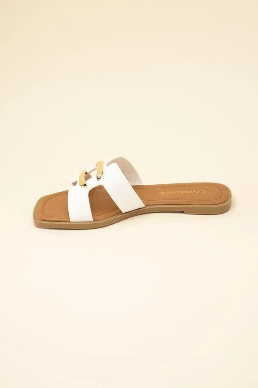 Brittany Feng Buckle Slides