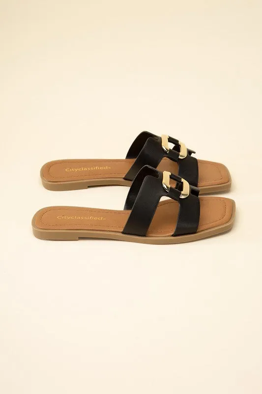 Brittany Feng Buckle Slides