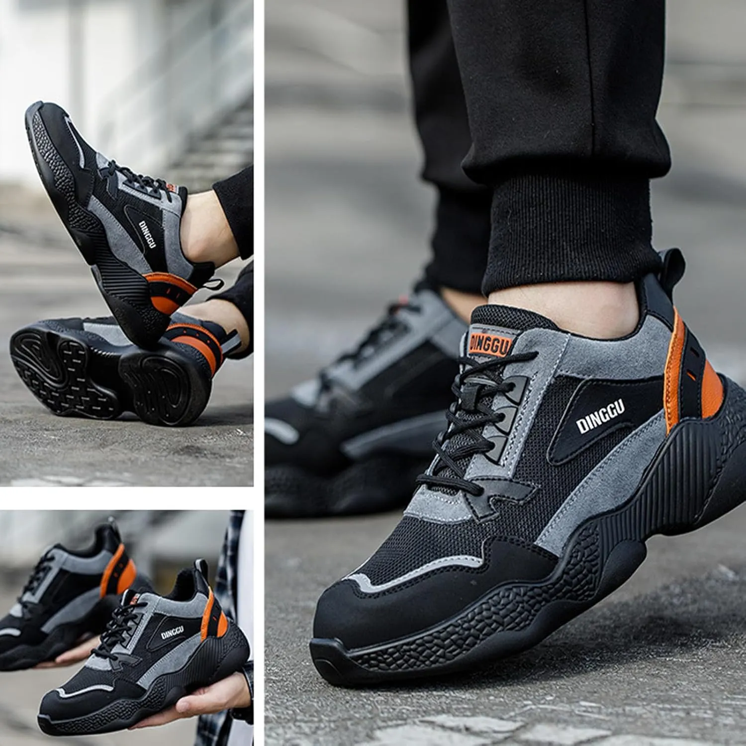 Electrician Insulated Shoes Steel Toe Boots Labor Shoes Work Shoes Safety Shoes Welding Shoes Protect Your Toes Waterproof and Puncture Resistant,A-EU-44
