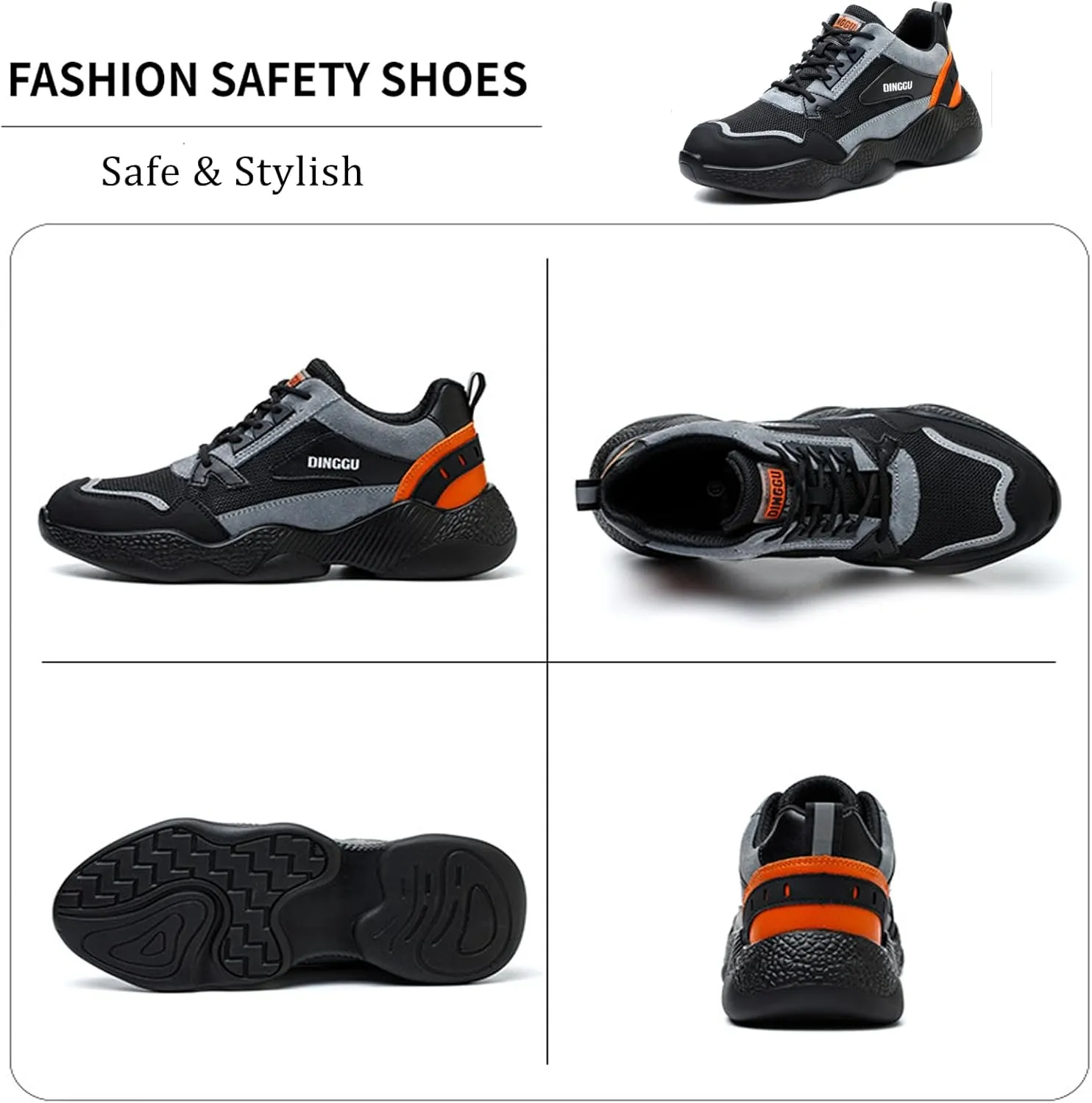 Electrician Insulated Shoes Steel Toe Boots Labor Shoes Work Shoes Safety Shoes Welding Shoes Protect Your Toes Waterproof and Puncture Resistant,A-EU-44
