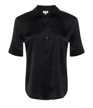 Ellah Short Sleeve Blouse in Black