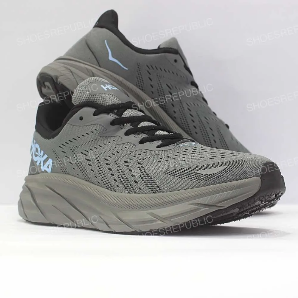 Hoka Clifton 8 Wolf Grey - Unisex Running Shoes