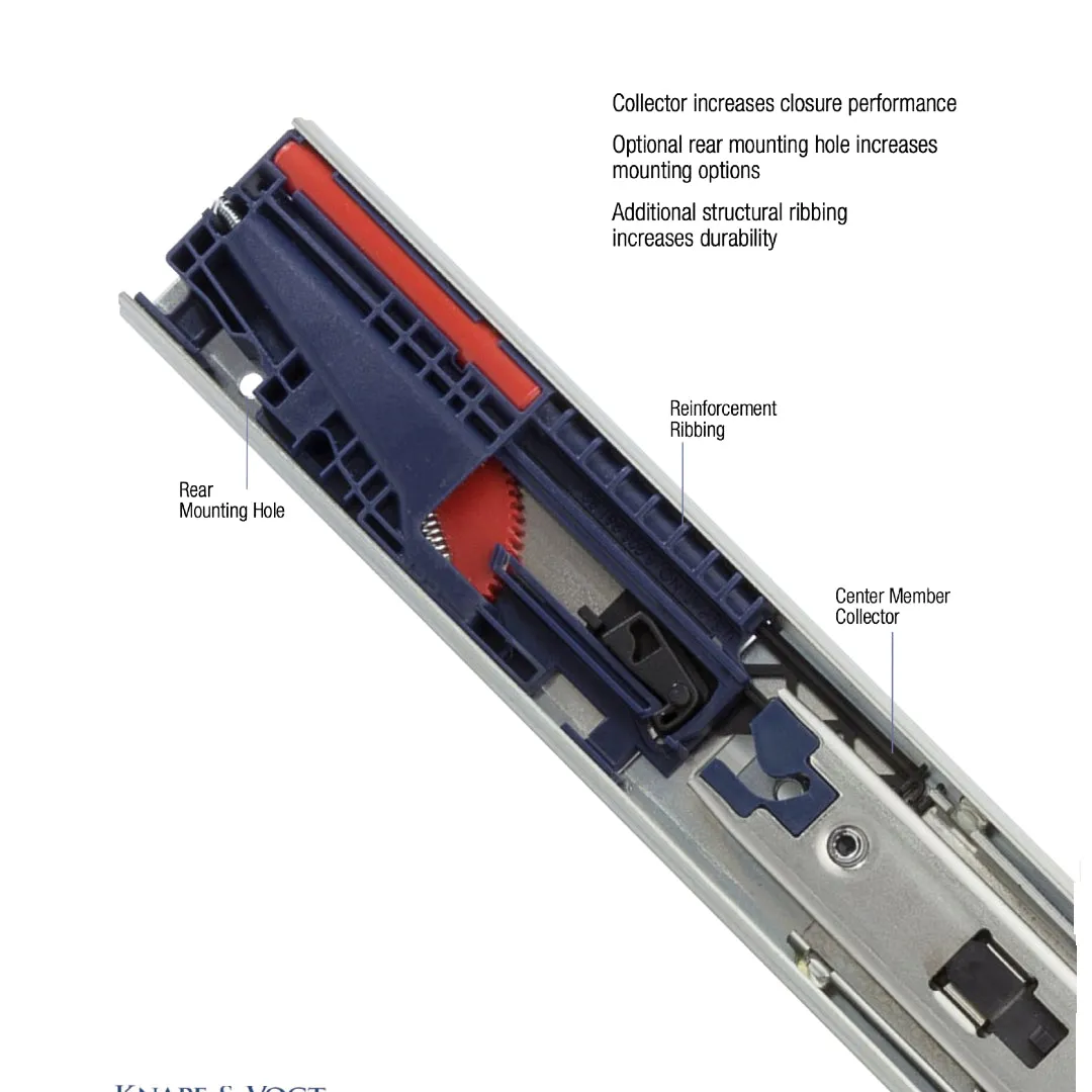 KV 8450FM 14" Soft-Close Full Extension Drawer Slides