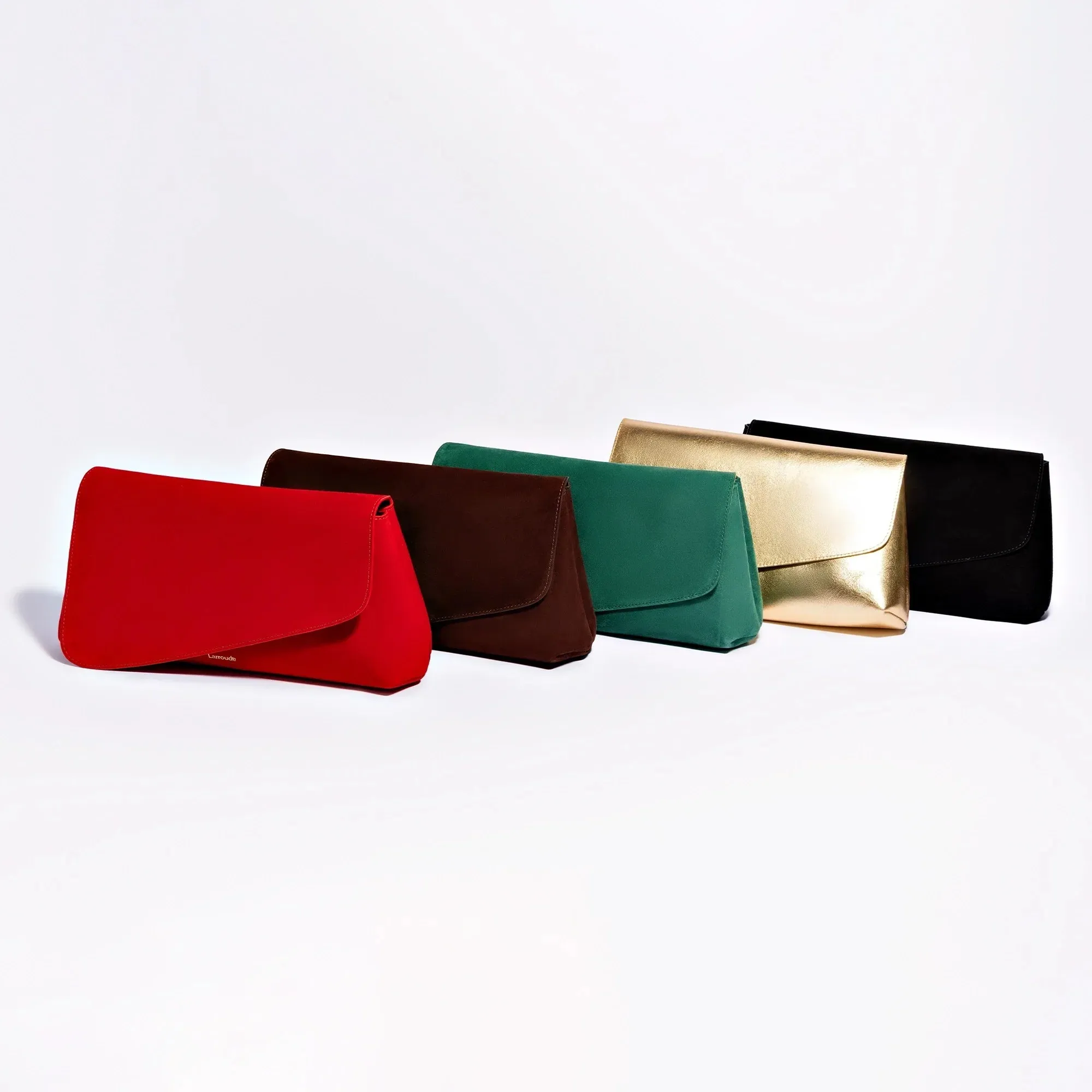 Larroude Venice Flat Mule Pouch-Kit In Gold