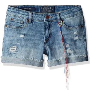 Lucky Brand Girls' 5-Pocket Cuffed Stretch Denim Short