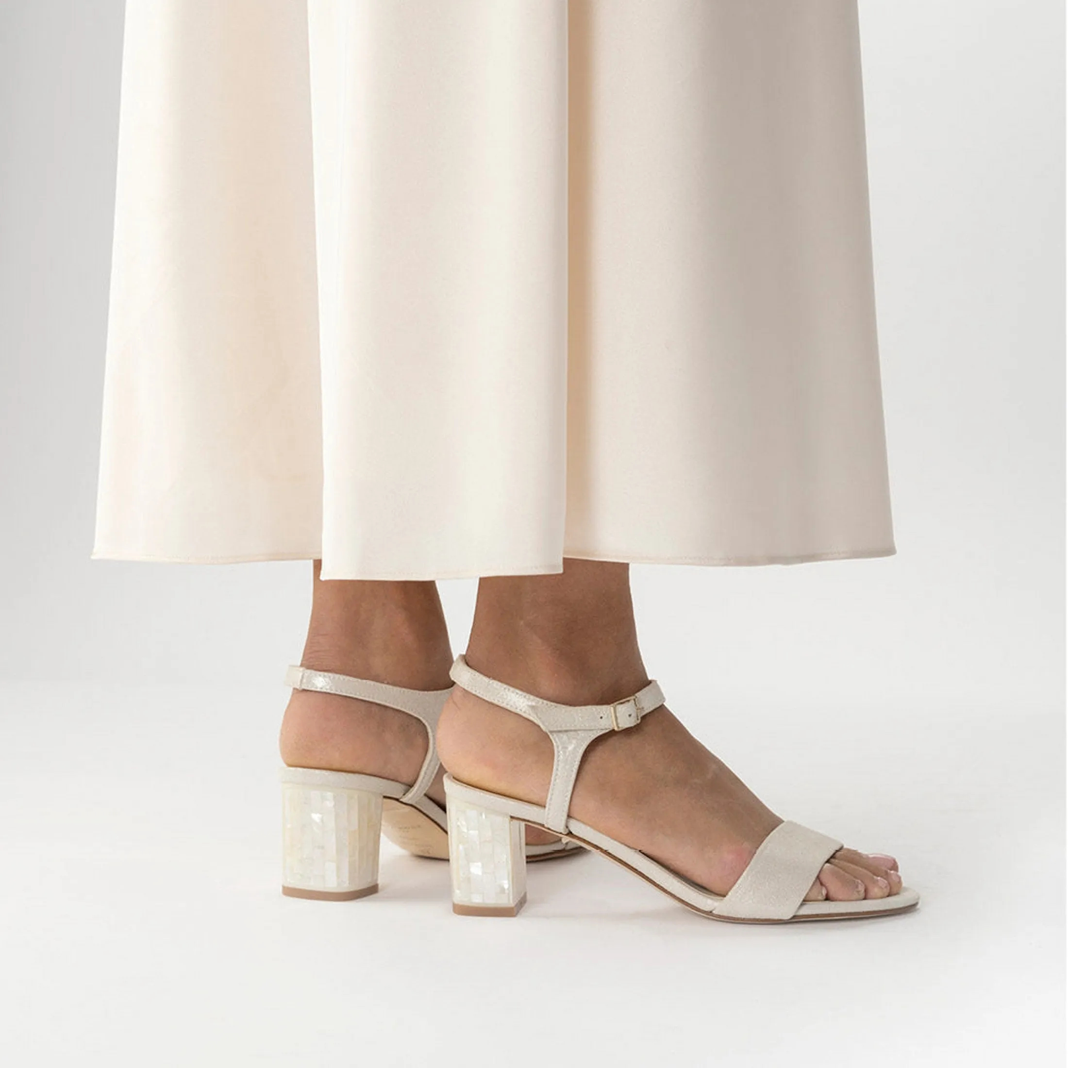 Martina Midi Ivory - Pearl Heel
