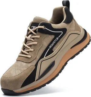 Micoklinlin Steel Toe Shoes for Women Lightweight Work Sneakers Non-Slip Safety Shoes Hiking Shoes with Reflective Strip