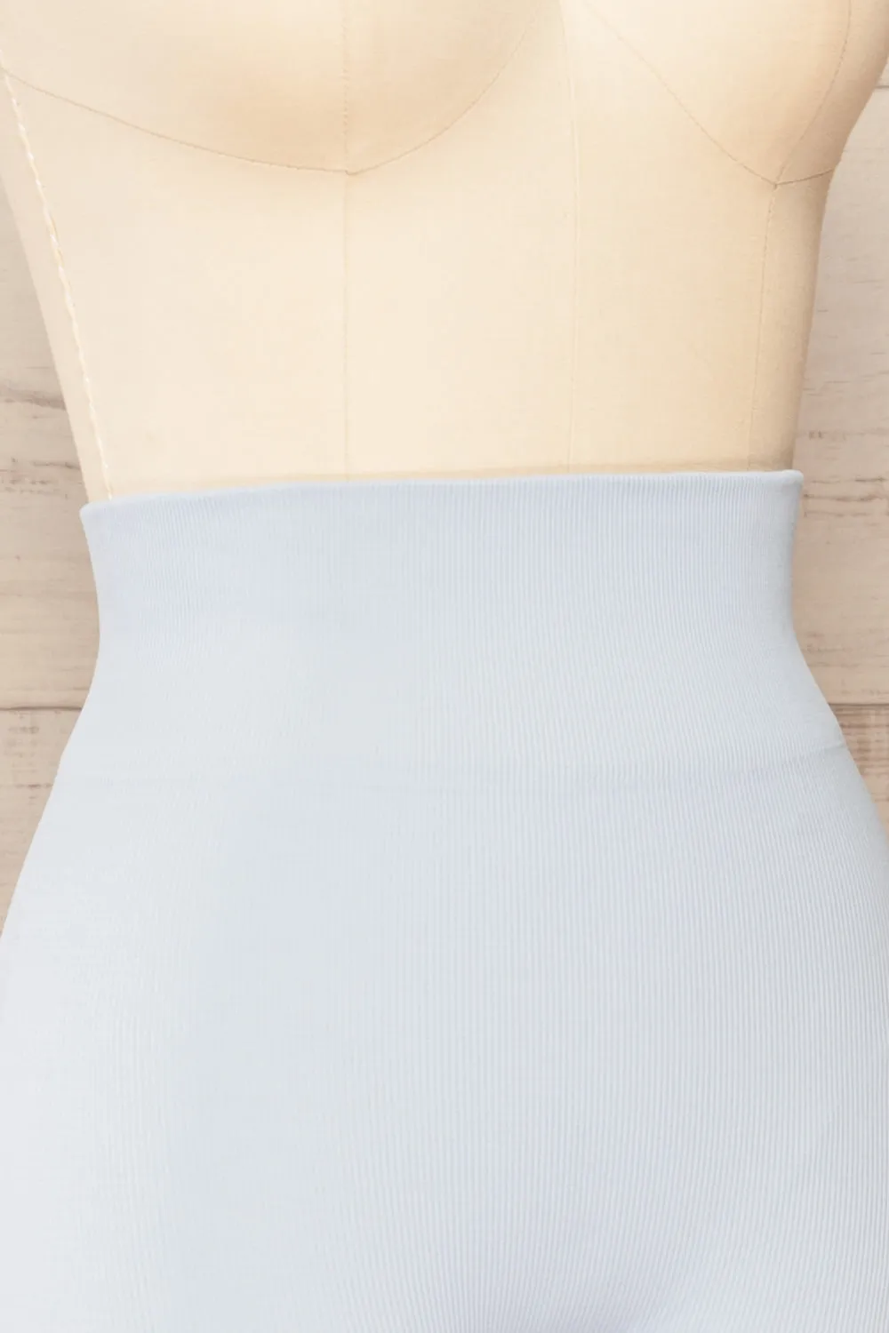 Noci Blue | Seamless Ribbed Biker Shorts