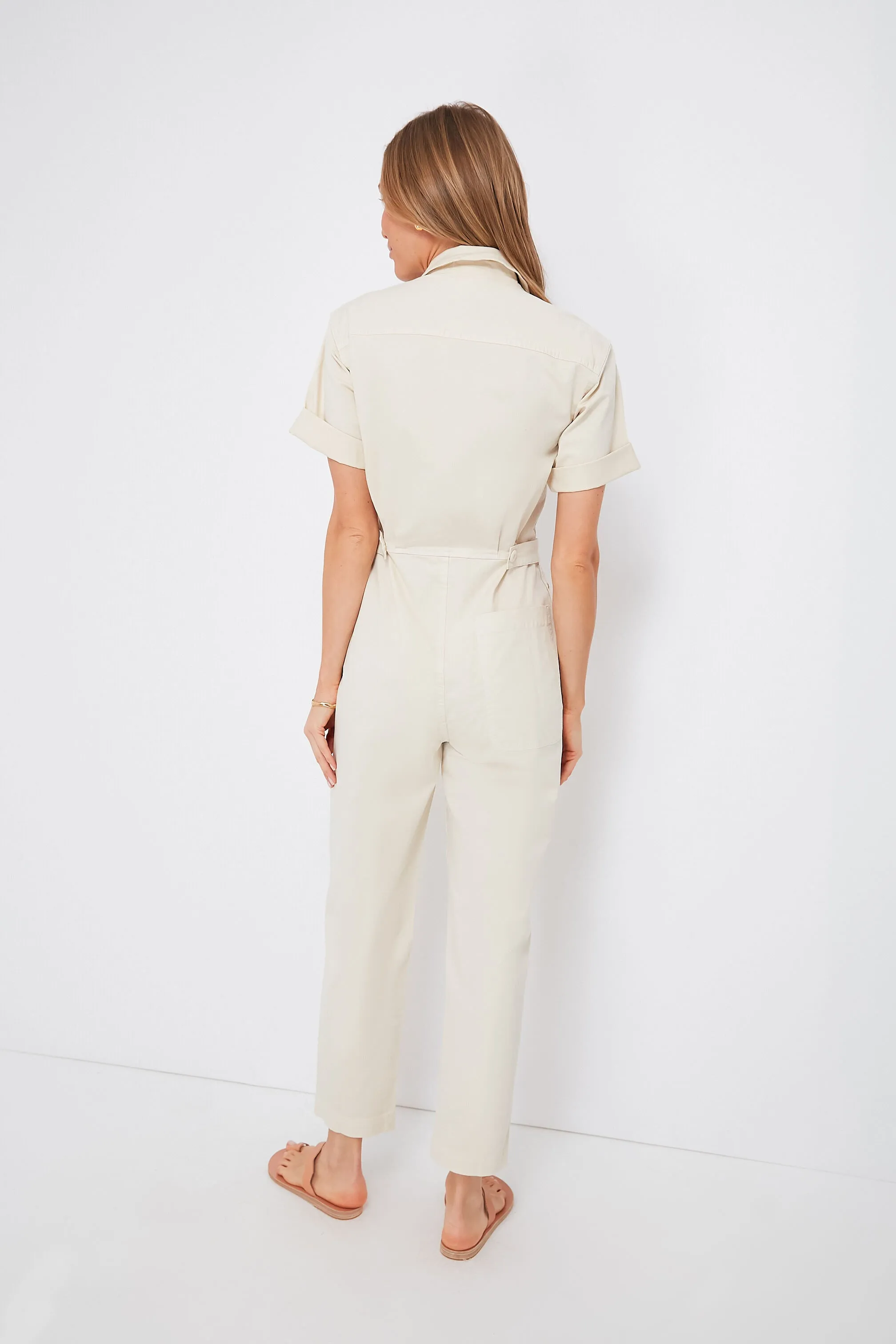 Oatmilk Standard Short Sleeve Jumpsuit