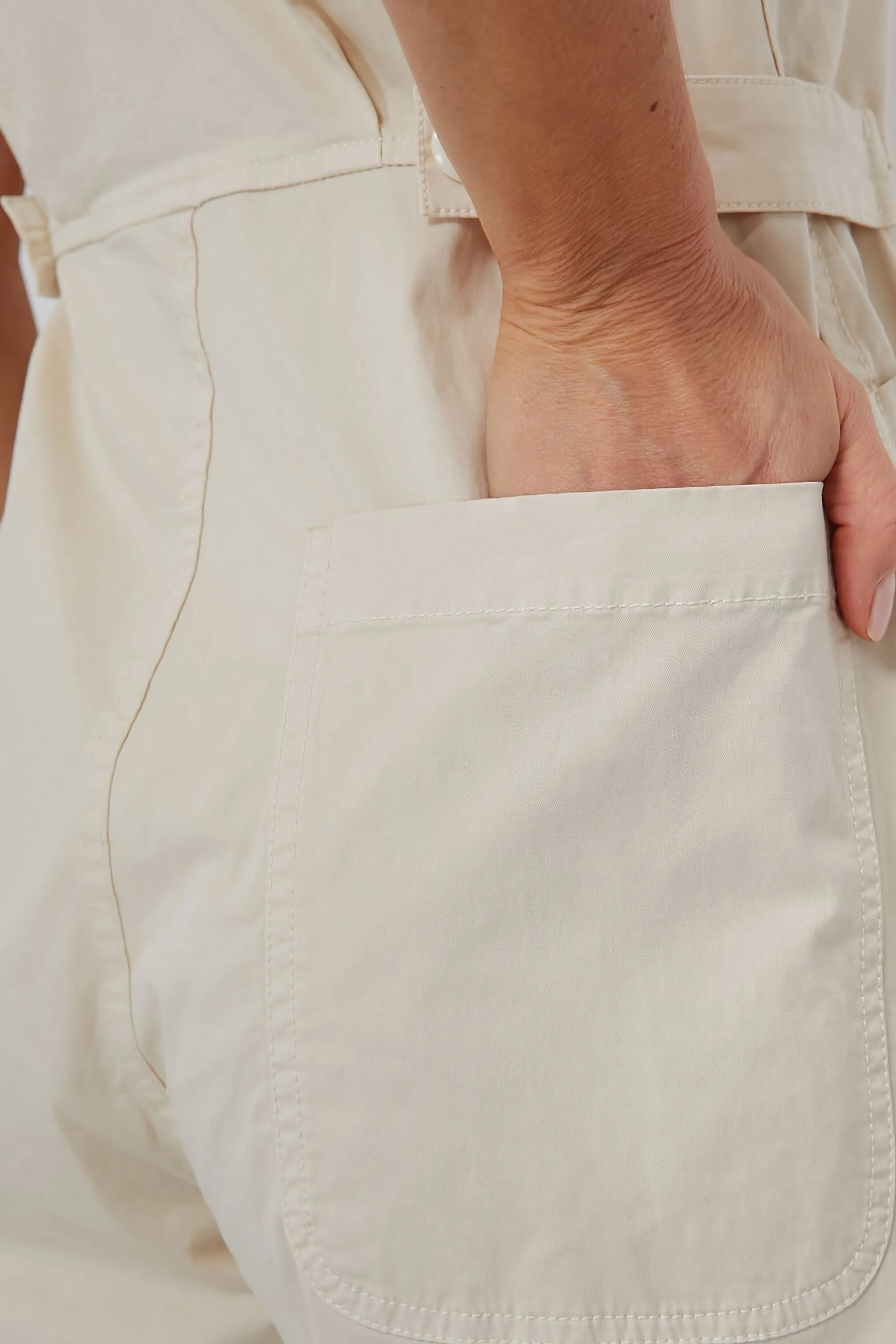 Oatmilk Standard Short Sleeve Jumpsuit