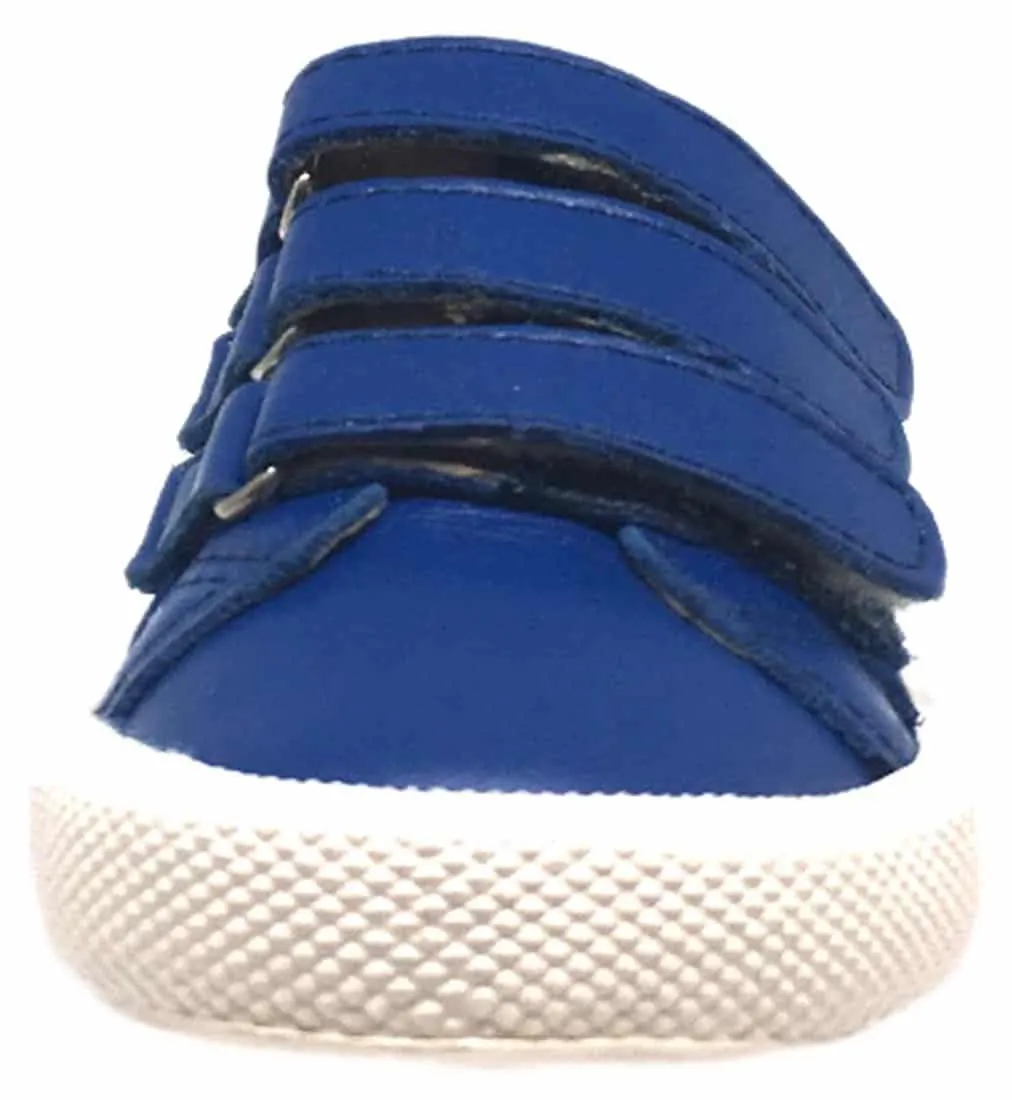Old Soles Boy's & Girl's Urban Markert Cobalt Blue Leather Sneakers