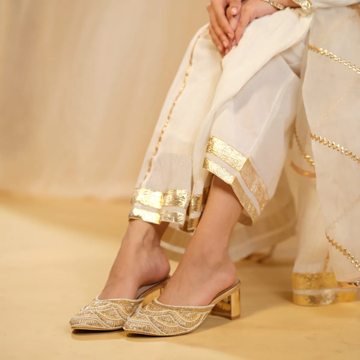 Oviya Embroidered Mules