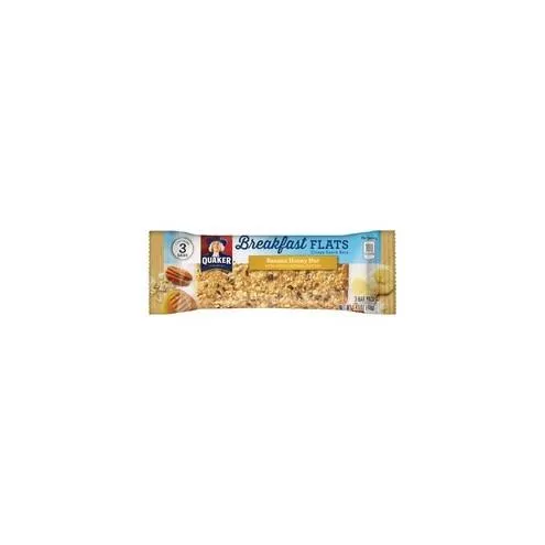 Quaker Oats Foods Breakfast Flats Crispy Snack Bars - Individually Wrapped, No Artificial Flavor, No Artificial Color - Banana, Honey Nut - 7 oz - 9 / Box