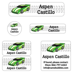 Race Car Camp Labels Pack