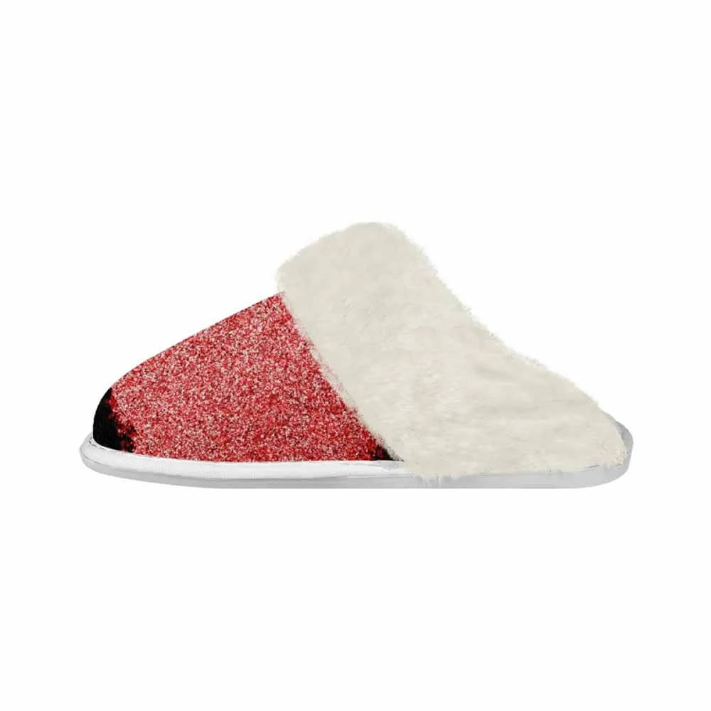 Red Sky Night Forest Keep Warm Cotton Slippers