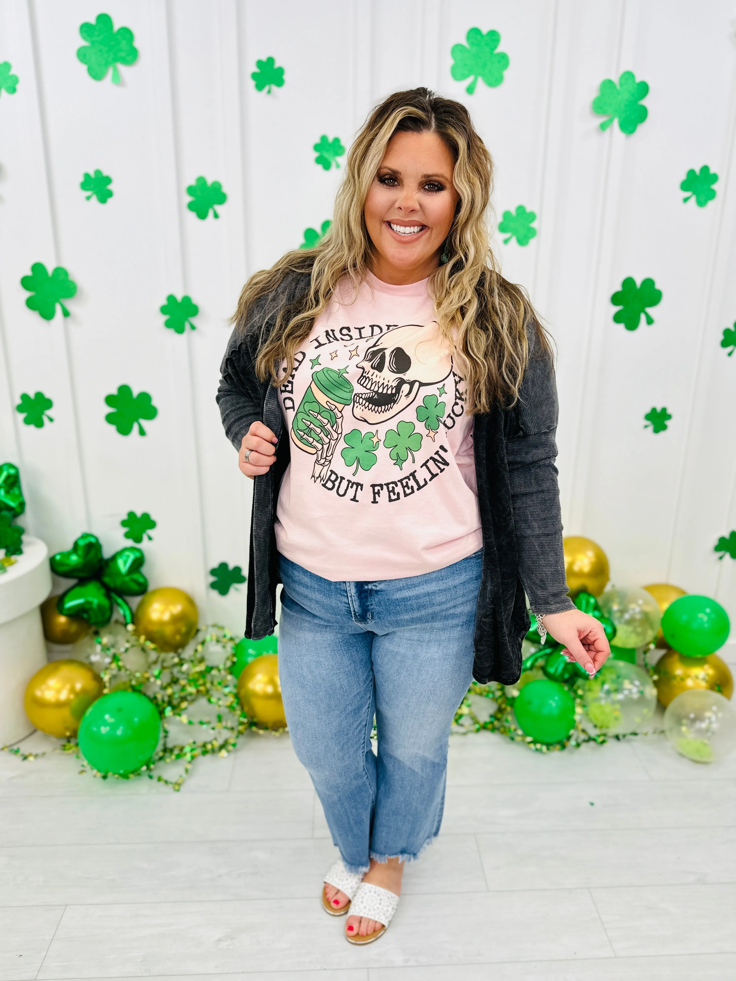 REG/CURVY St. Patrick's Dead Inside But Feelin' Lucky Graphic