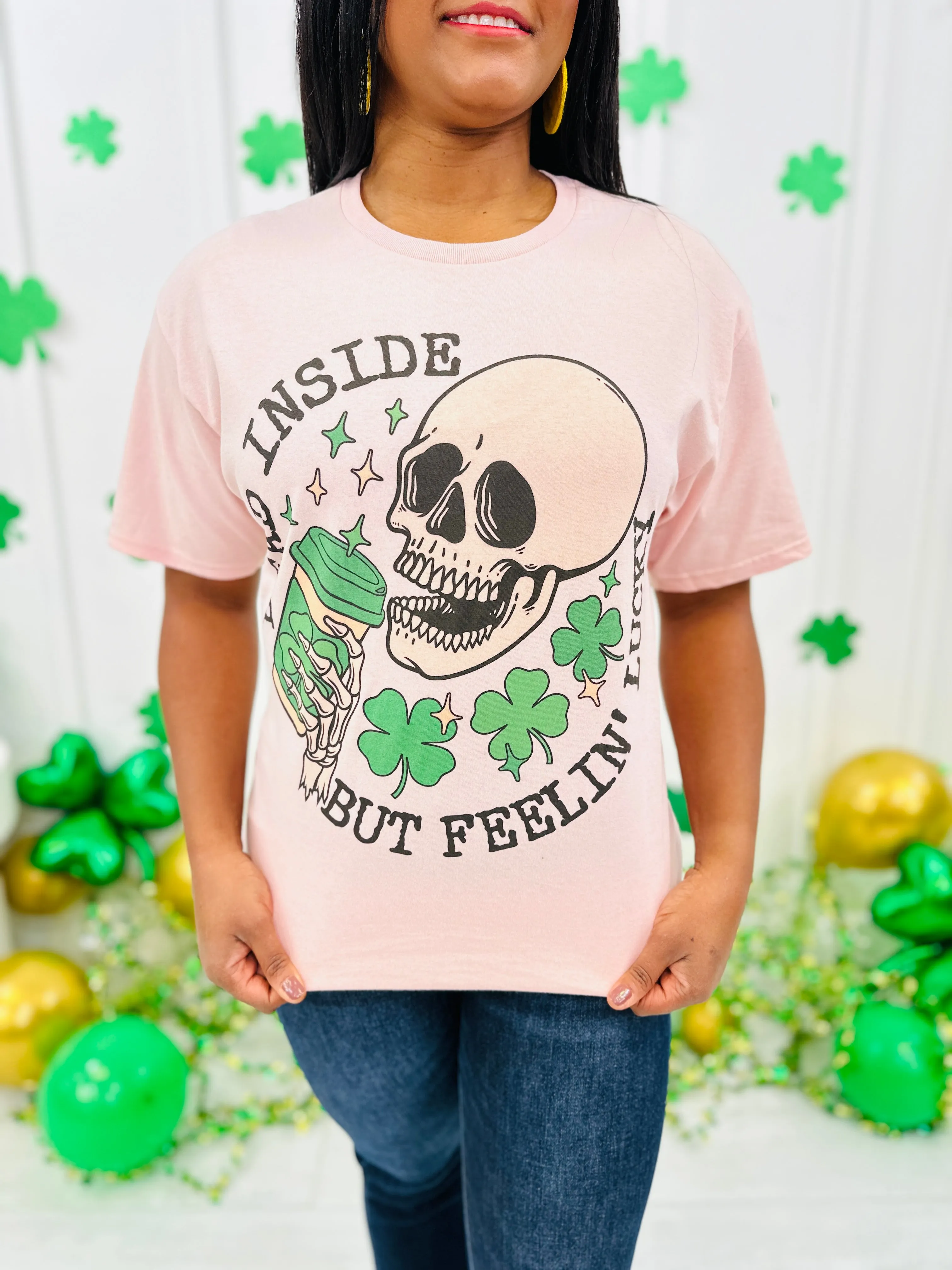 REG/CURVY St. Patrick's Dead Inside But Feelin' Lucky Graphic