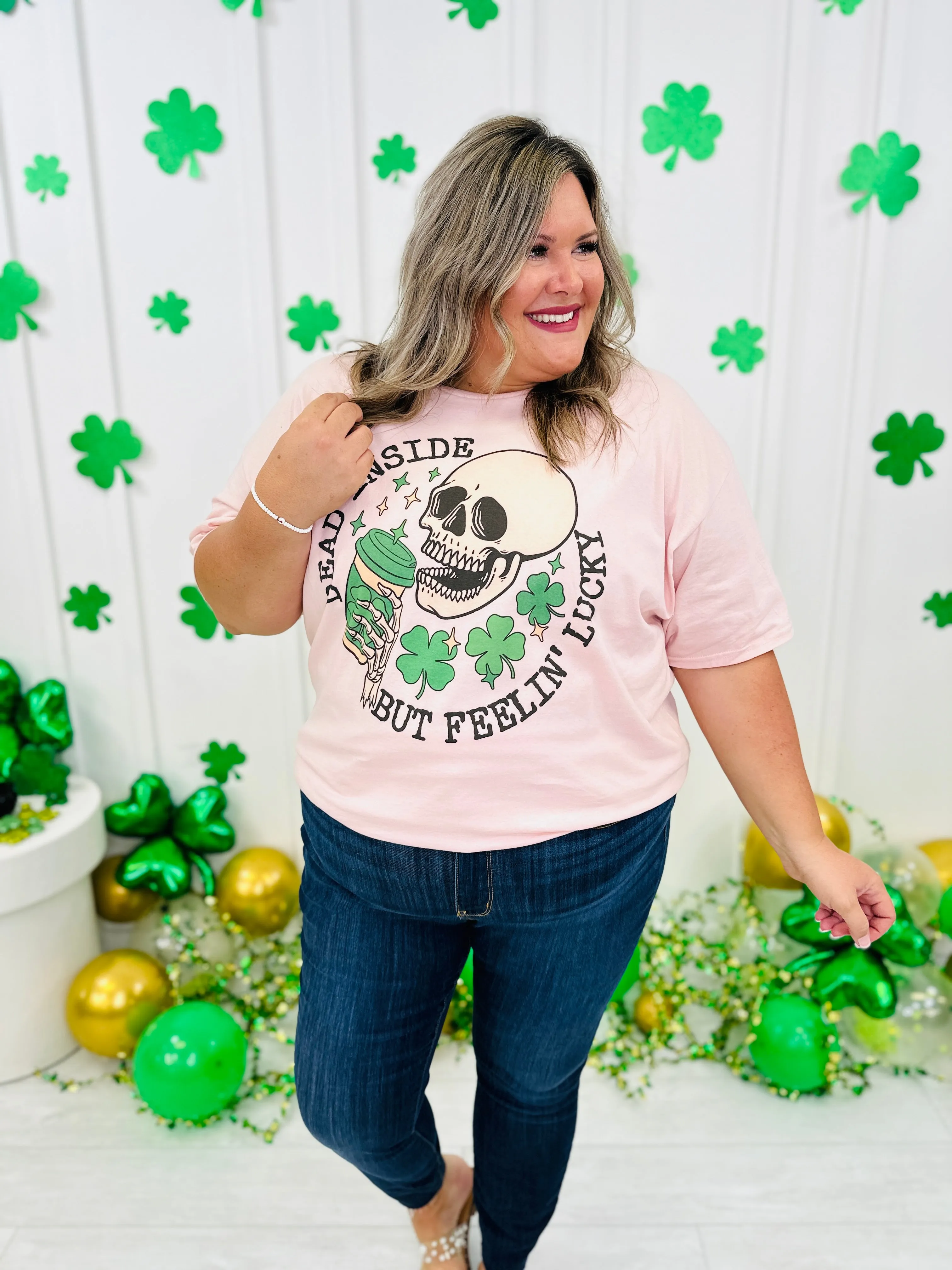 REG/CURVY St. Patrick's Dead Inside But Feelin' Lucky Graphic