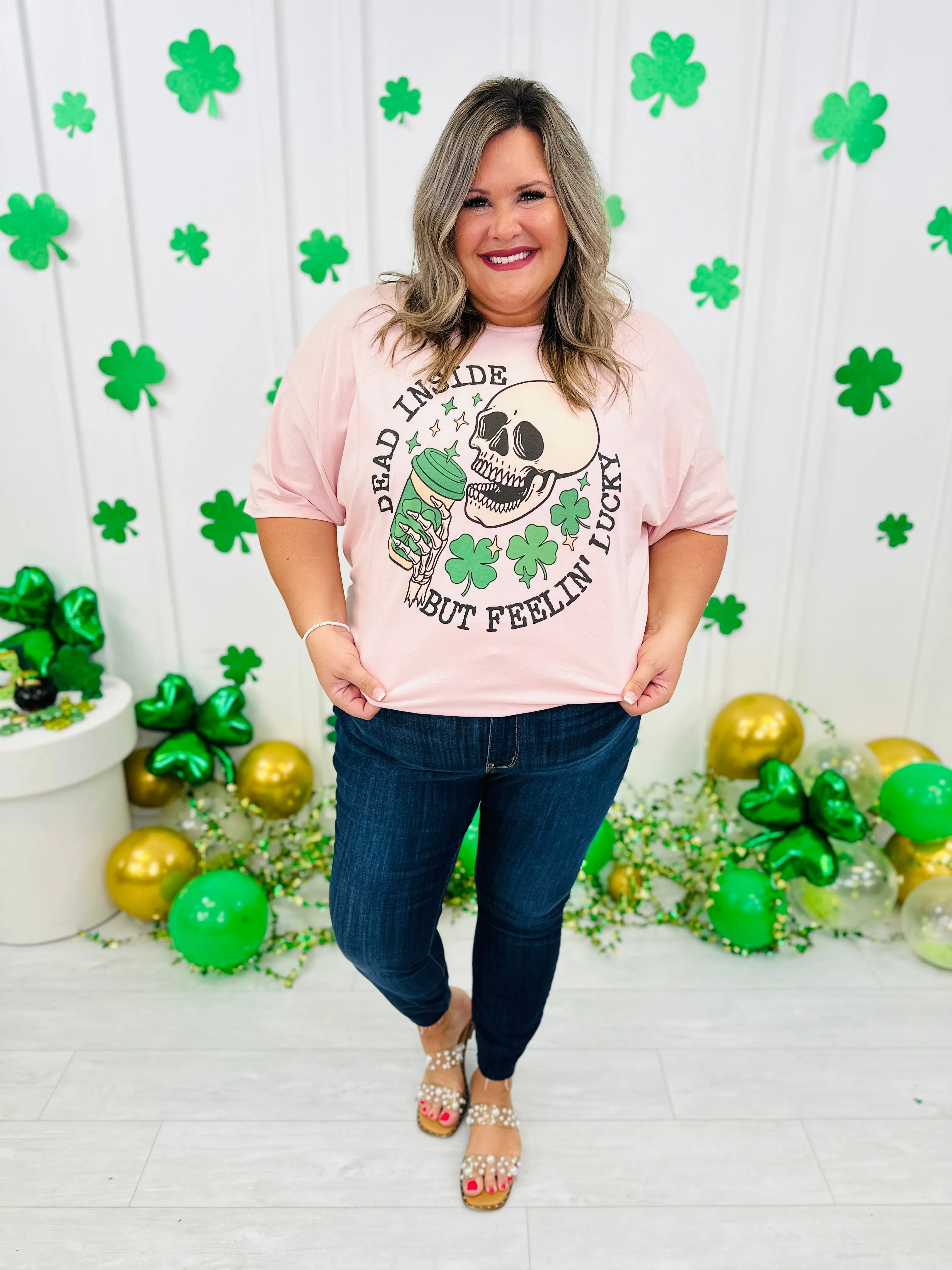 REG/CURVY St. Patrick's Dead Inside But Feelin' Lucky Graphic