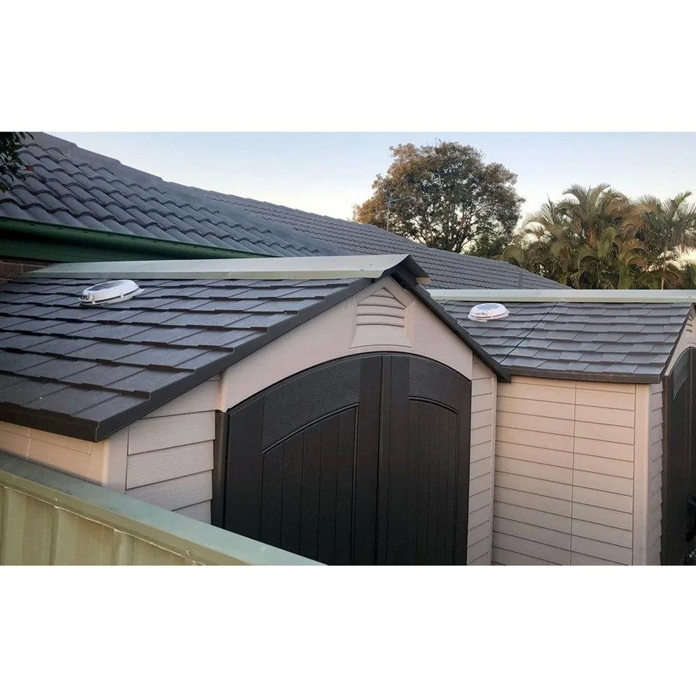 Solar Roof Compact Fan: Sheds, Campers, Kennels 2.5w in White