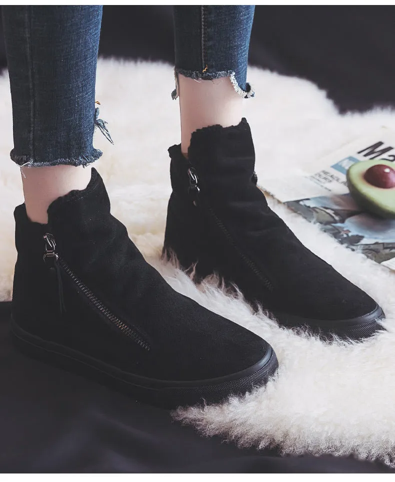 warm cotton shoes All-match non-slip and velvet