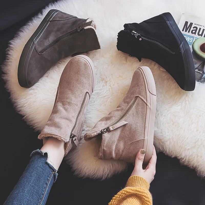 warm cotton shoes All-match non-slip and velvet